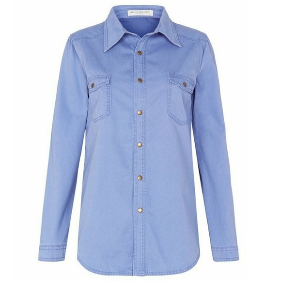 Blue Belle Chambray Jacket Bellebird Spell Designs S Bird Buttondown Shirt - Picture 10 of 16